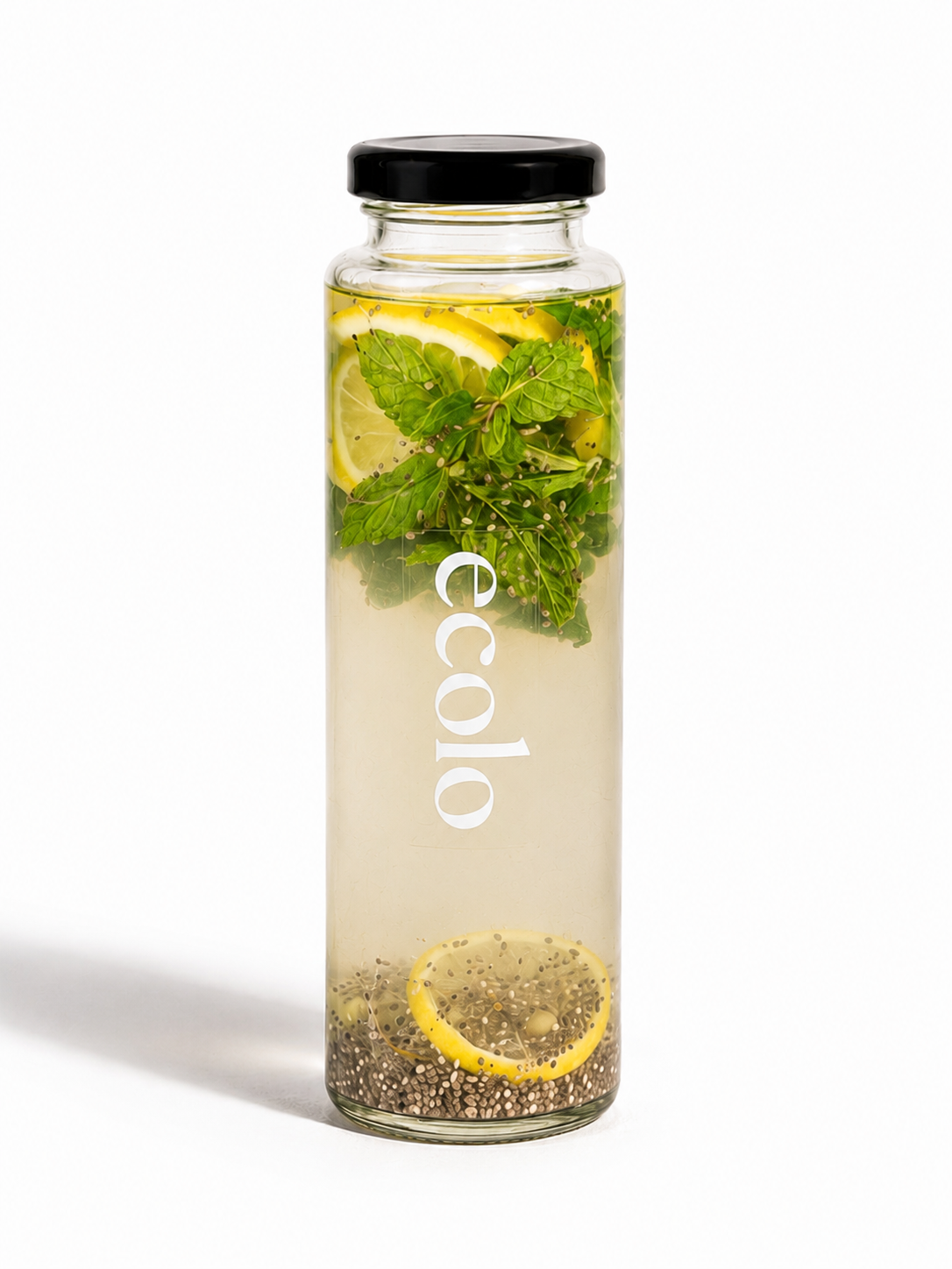 Lemon and mint detox drink