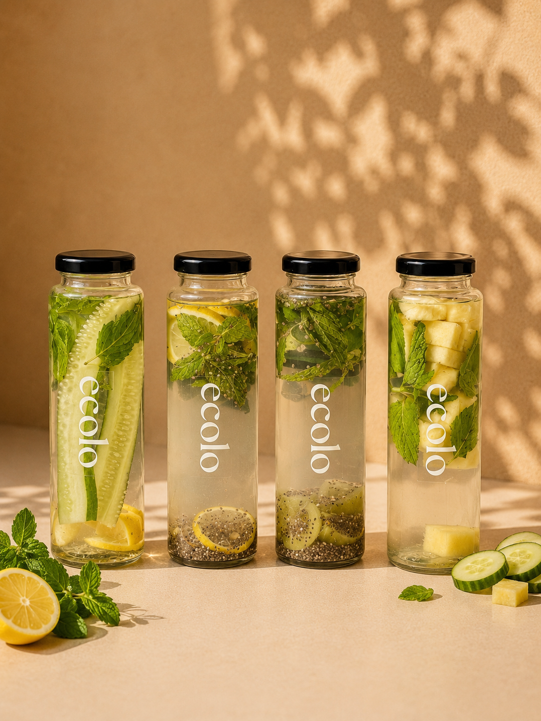 Ecolo detox drinks made with chia seeds